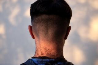 Back of boy's head after haircut