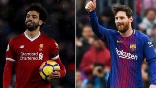 Mo Salah and Lionel Messi