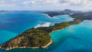 Aerial view of the Whitsunday Islands