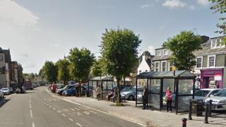 Bus stop in Moffat