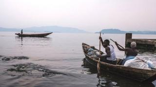 Fisherman on Lake Kivu in Goma.
