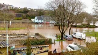 David Clinch tweeted a picture of flooding near his home Pembroke