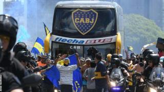 Boca Juniors micro.