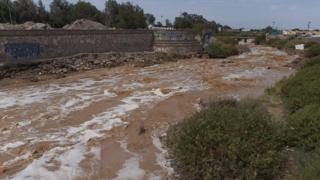 Inundaciones en la región de Antofagasta, norte de Chile