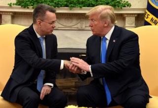 Amerikalı Pastör Andrew Brunson ve ABD Başkanı Donald Trump
