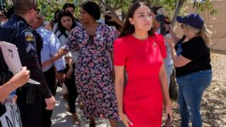 Alexandria Ocasio-Cortez visiting Border Patrol facilities in Texas