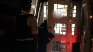 Suspect being arrested