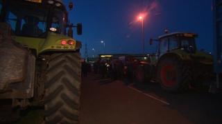 Tractor blockade at Morrisons
