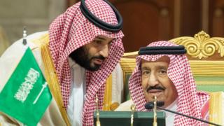 الملك السعودي وولي العهد