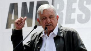 Mexico's President-elect Andrés Manuel López Obrador attends a rally in Mexico City, 29 September 2018
