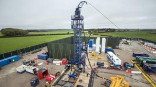 Месторождение Cuadrilla в Престон Нью Роуд, Литтл Плумптон, Ланкашир.