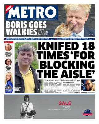 Metro front page 26/06/19