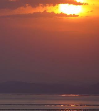 Sunset over water