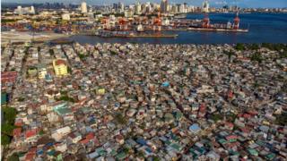 An aerial view of BASECO Compound, Manila's largest slum area.