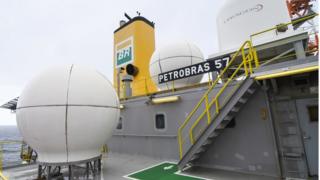 Imagem da plataforma P-57, no campo de Jubarte, na Bacia de Campos