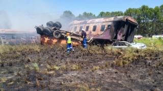 Scene of train crash