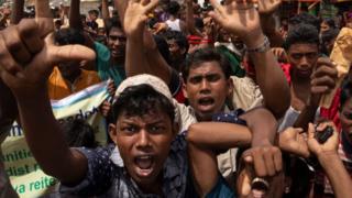 ২০১৮ সালের ২৫শে অগাস্টে রোহিঙ্গাদের বিক্ষোভ