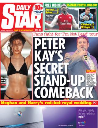 Daily Star front page - 09/04/18