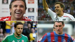 Gary Speed, Michael Owen, Danny Ward and Andy Dorman