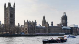 The Houses of Parliament seen from across the Thames