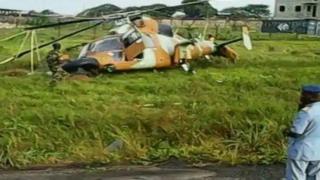 Military helicopter don crash kill one pesin for Northwest Cameroon