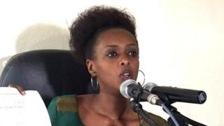 Diane Shima Rwigara ubwo yari mu kiganiro n'abanyamakuru muri uyu mwaka