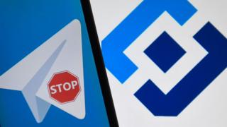 лого Telegram и Роскомнадзора