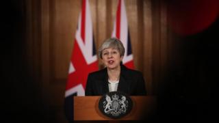 Theresa May em pronunciamento