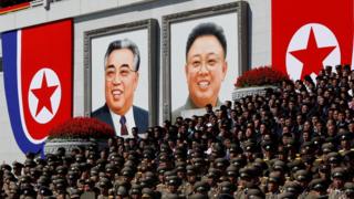 Retratos de Kim Il-sung e Kim Jong-il
