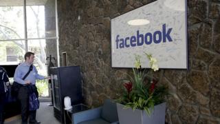 Recepción de la sede de Facebook en Palo Alto, California.