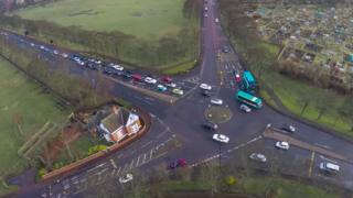 Aerial view of Blue House roundabout