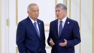 Президентлар Ислом Каримов ва Алмазбек Атамбаевларнинг 2016 йил 24 июнда Тошкентда бўлиб ўтган ШҲТ саммитидаги суҳбати