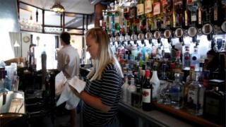 Pub staff clean ahead of reopening