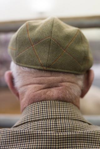 The back of an old man's head