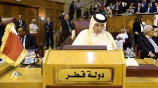 Qatar's State Minister for Foreign Affairs, Sultan bin Saad Al Muraikhi attends the Arab Foreign Minister's meeting which is held to discuss Israeli violations and restrictions on Al Aqsa Mosque, in Cairo, Egypt on July 27, 2017.