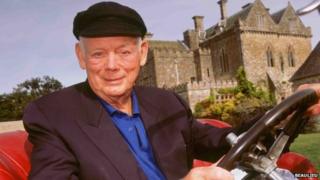 Lord Montagu outside Palace House