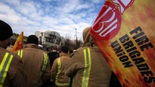 FBU members marching