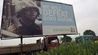 A Nigeria APC campaign poster about defeating Boko Haram