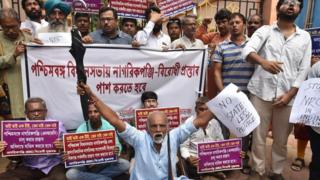 एनआरसी के खिलाफ़ विरोध प्रदर्शन