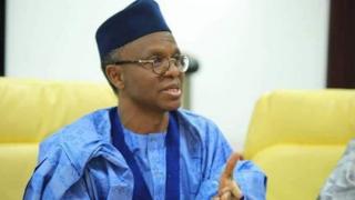 Nasir El-Rufai in blue attire