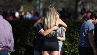 Students hugging
