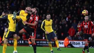 Giroud ne kanwa uwar-gami a dukkanin kwallayen da Arsenal ta ci Bournemouth
