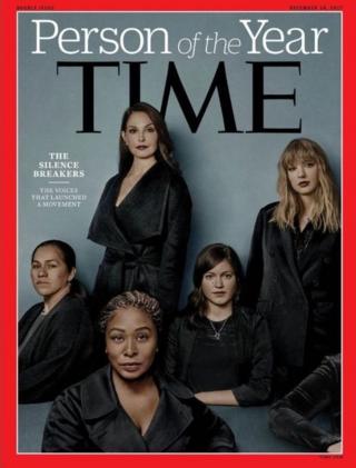 Clockwise from top: Ashley Judd, Taylor Swift, Susan Fowler, Adama Iwu and Isabel Pascual