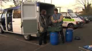 Supplies being loaded