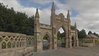 cemetery eastern bbc theft arrested dundee teenager over handbag arbroath caption copyright taken had road woman google her