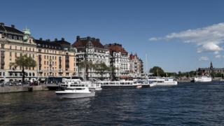 Общий вид архитектуры Стокгольма 12 июня 2015 года