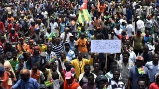 A Lomé, la capitale elle se déroule dans le calme et sous encadrement de la police