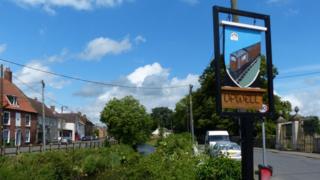 Upwell village sign