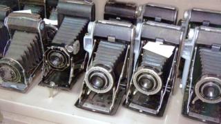 A selection of Jim's folding cameras
