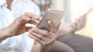 A woman on a smartphone